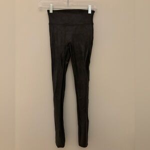 SPANX Black Faux Leather Leggings